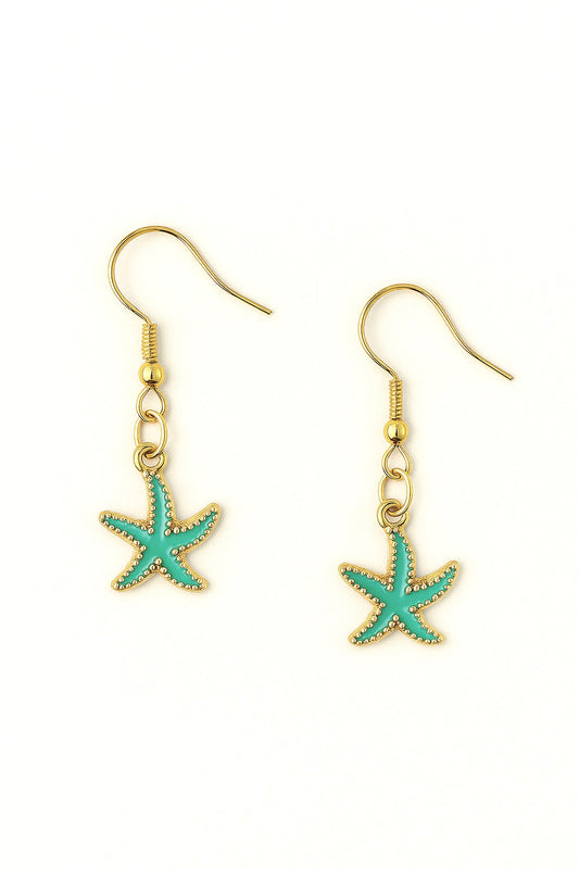 Boucles d’oreilles – Étoile de mer doré