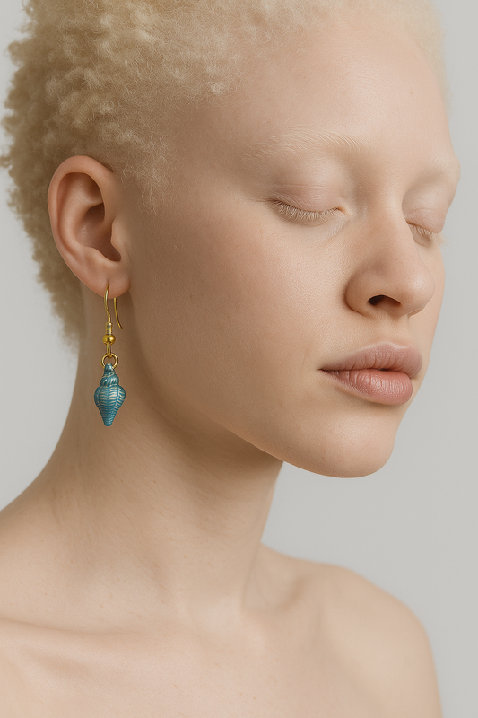 Coquillage - Boucles d’oreilles dorées